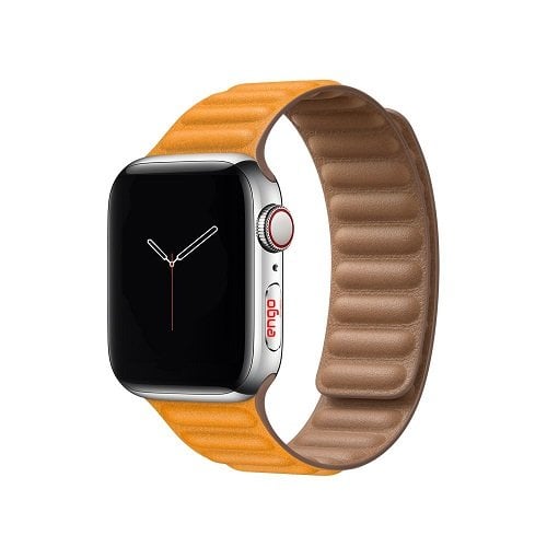 Apple Watch Kordon Watch 7 Baklalı Kordon 41mm Manyetik Kapatmalı Kayış turuncu